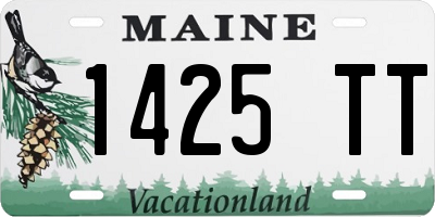 ME license plate 1425TT