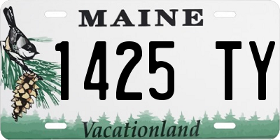ME license plate 1425TY