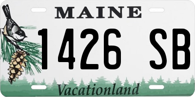 ME license plate 1426SB