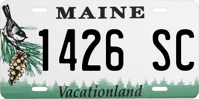 ME license plate 1426SC