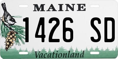 ME license plate 1426SD