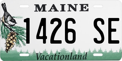 ME license plate 1426SE