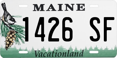 ME license plate 1426SF