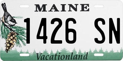 ME license plate 1426SN
