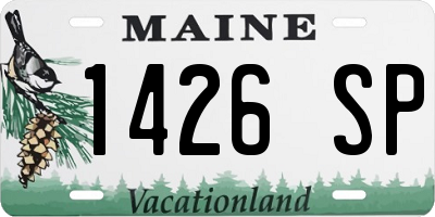 ME license plate 1426SP