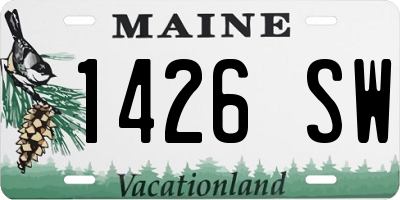 ME license plate 1426SW