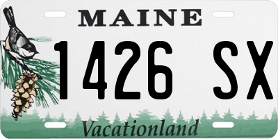 ME license plate 1426SX