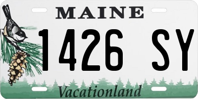 ME license plate 1426SY