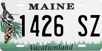 ME license plate 1426SZ