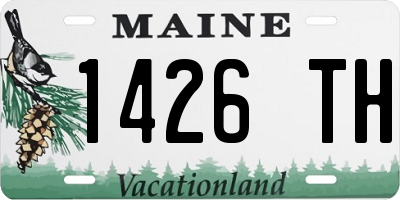 ME license plate 1426TH