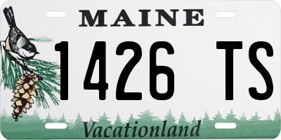 ME license plate 1426TS