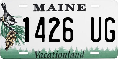 ME license plate 1426UG