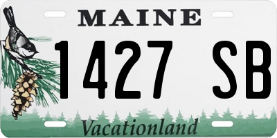 ME license plate 1427SB