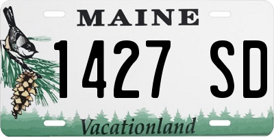 ME license plate 1427SD
