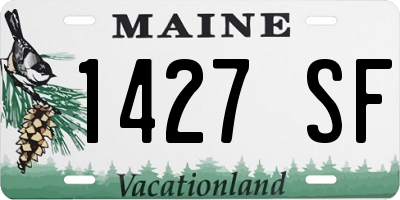 ME license plate 1427SF