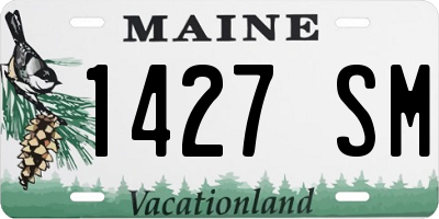 ME license plate 1427SM