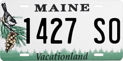 ME license plate 1427SO