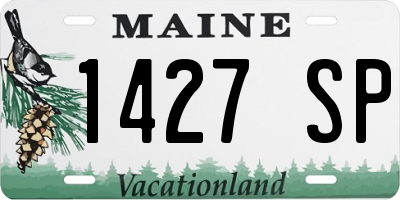 ME license plate 1427SP
