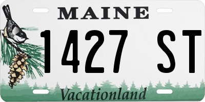 ME license plate 1427ST