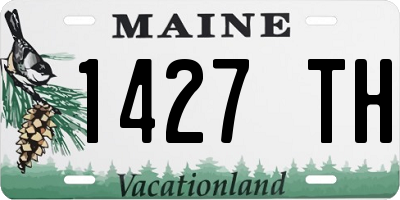 ME license plate 1427TH
