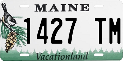 ME license plate 1427TM