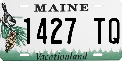 ME license plate 1427TQ