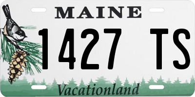 ME license plate 1427TS