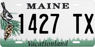 ME license plate 1427TX