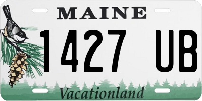 ME license plate 1427UB