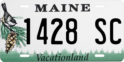 ME license plate 1428SC