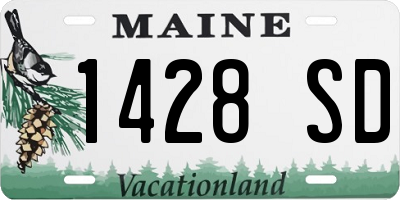 ME license plate 1428SD