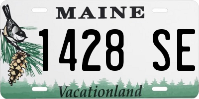 ME license plate 1428SE