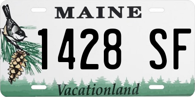 ME license plate 1428SF