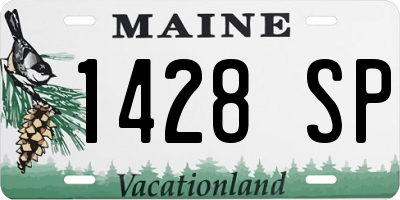 ME license plate 1428SP