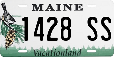 ME license plate 1428SS
