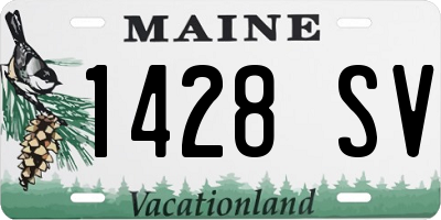 ME license plate 1428SV