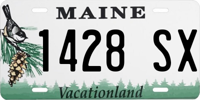 ME license plate 1428SX