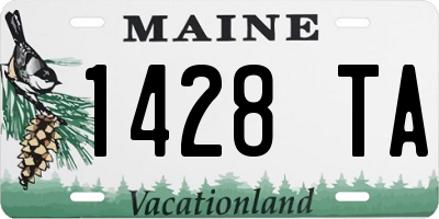 ME license plate 1428TA