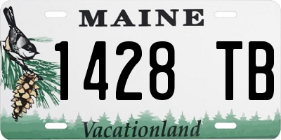 ME license plate 1428TB