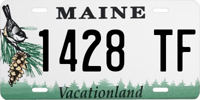 ME license plate 1428TF