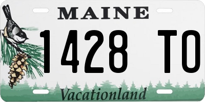 ME license plate 1428TO