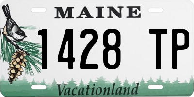 ME license plate 1428TP