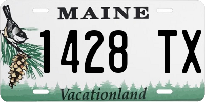 ME license plate 1428TX