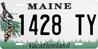 ME license plate 1428TY