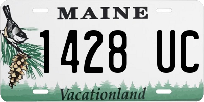 ME license plate 1428UC