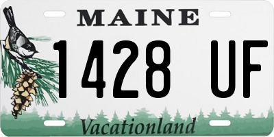 ME license plate 1428UF