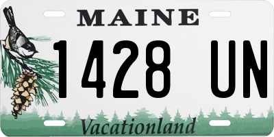 ME license plate 1428UN