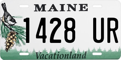 ME license plate 1428UR