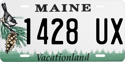 ME license plate 1428UX