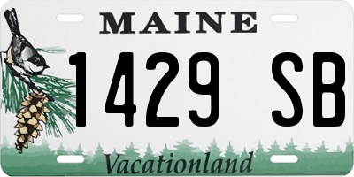 ME license plate 1429SB